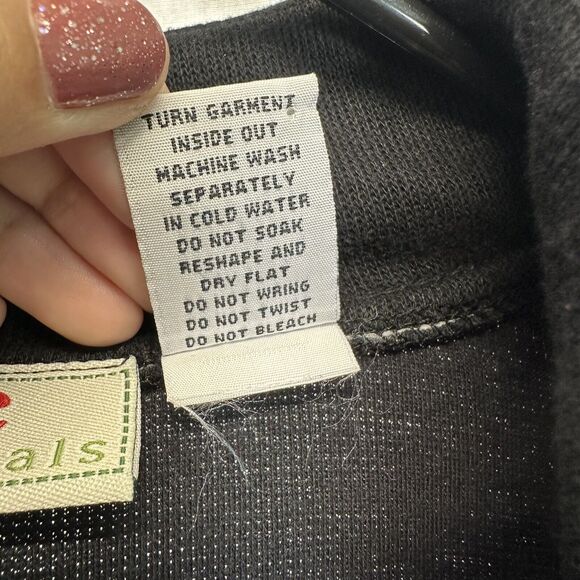 Vintage Onque Casuals Ugly Sweater M Christmas‎ Applique Patch Full Zip Cardigan - Picture 7 of 7